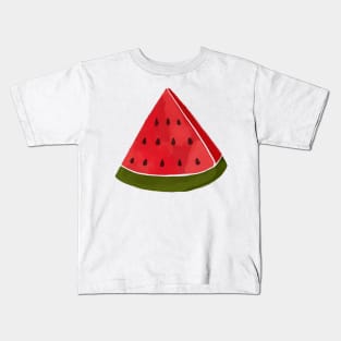 Watercolor Slice Watermelon Kids T-Shirt